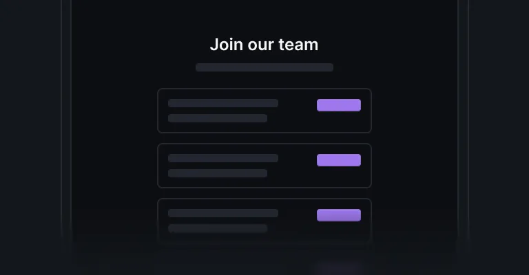 Careers sections